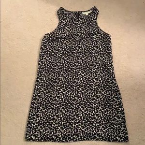 Patterned black and white dress